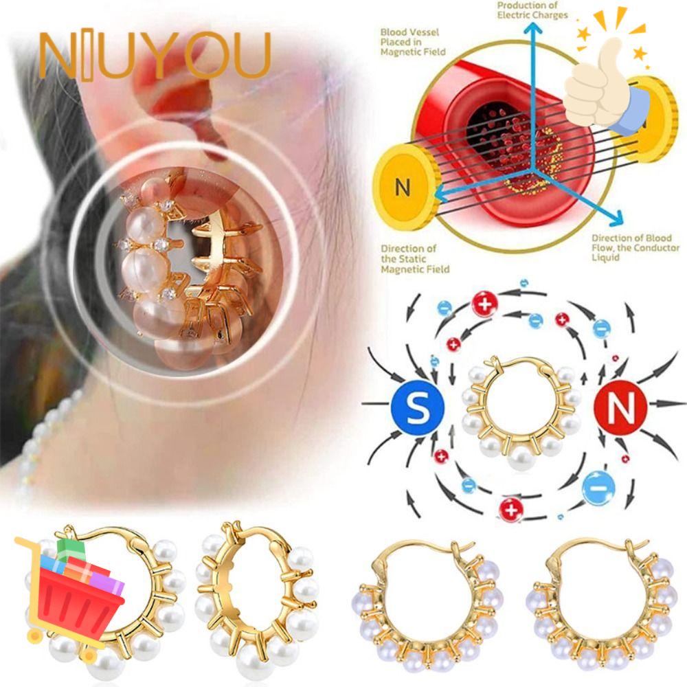 Khuyên Tai Tròn Châm Cứu Bằng Hợp Kim Lymphatic Giảm Cân Thời Trang Cho Nữ