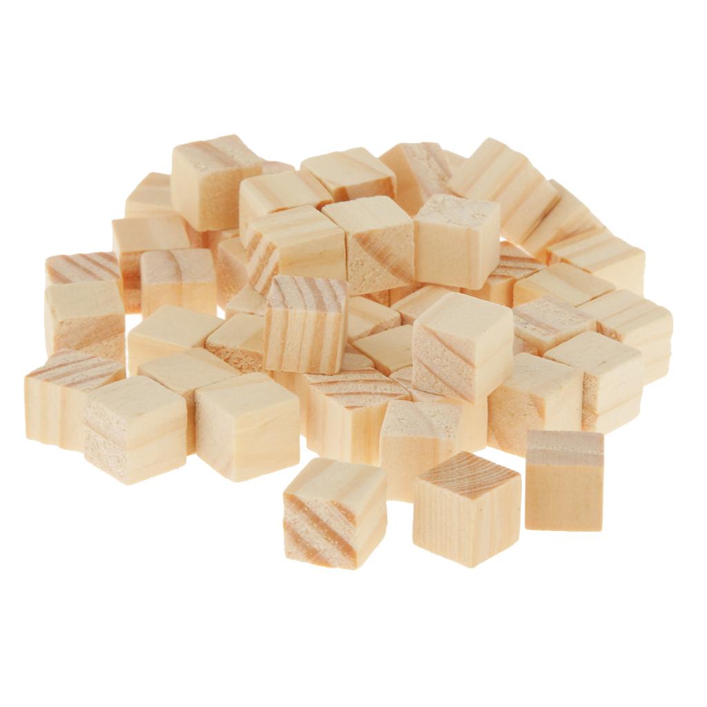 Set 50 Viên Gỗ Vuông 10x10mm 11