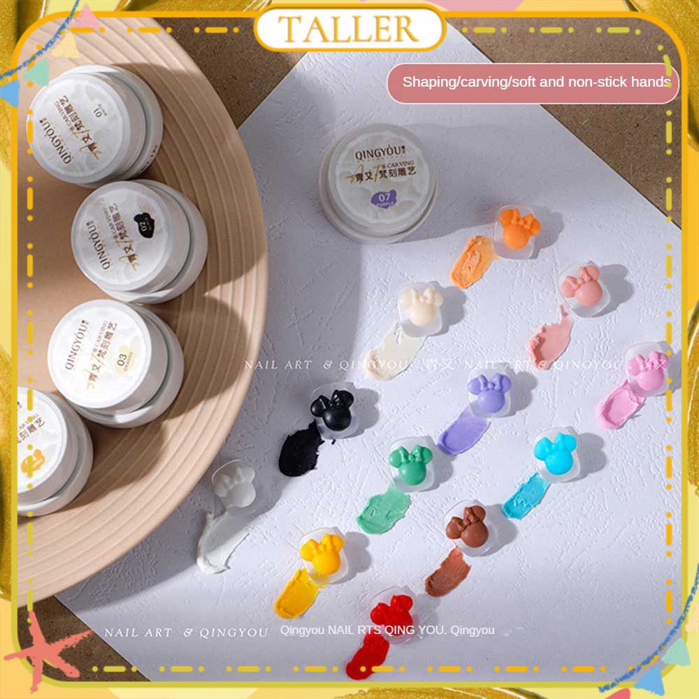 ✧Ready Stcok Qingyou Vatican Gel Sơn Móng Tay Hình Hoa Chạm Khắc Siêu Nhỏ Ba Chiều 3d Soild Relief Màu Nude Đóng Hộp Keo Trị Liệu Bằng ánh Sáng Keo Làm Móng Nghệ Thuật Cho Tiệm Nail