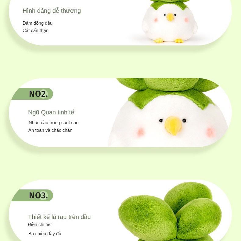 Thú Nhồi Bông Hình Chú Gà / Rau Củ Cỡ Nhỏ 8 Inch Dành Cho Nam Và Nữ