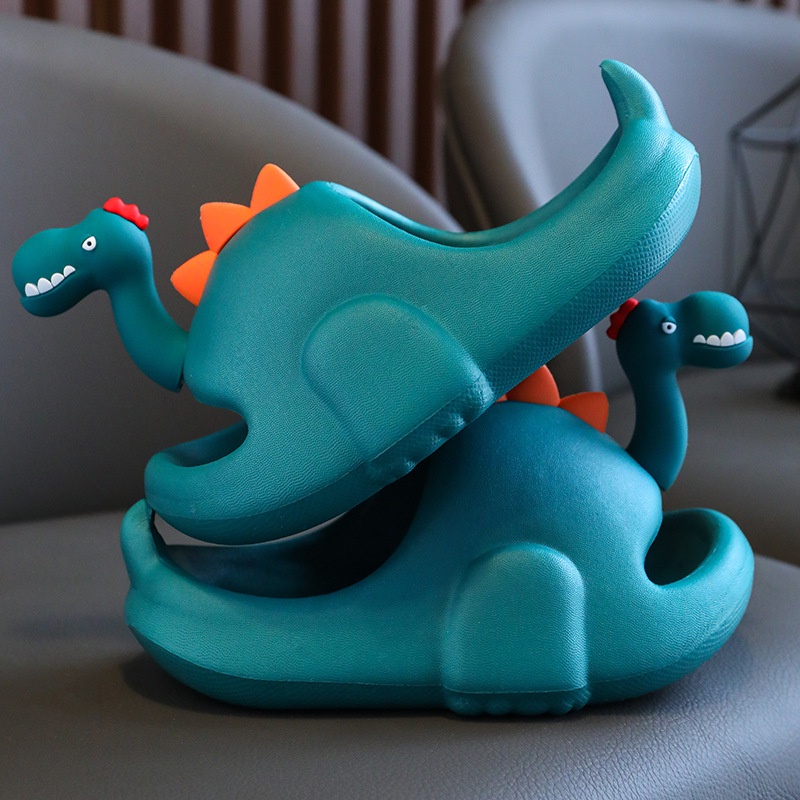 Dép eva Đế Mềm Chống Trượt In Hình Khủng Long Thời Trang Mùa Hè Cho Gia Đình