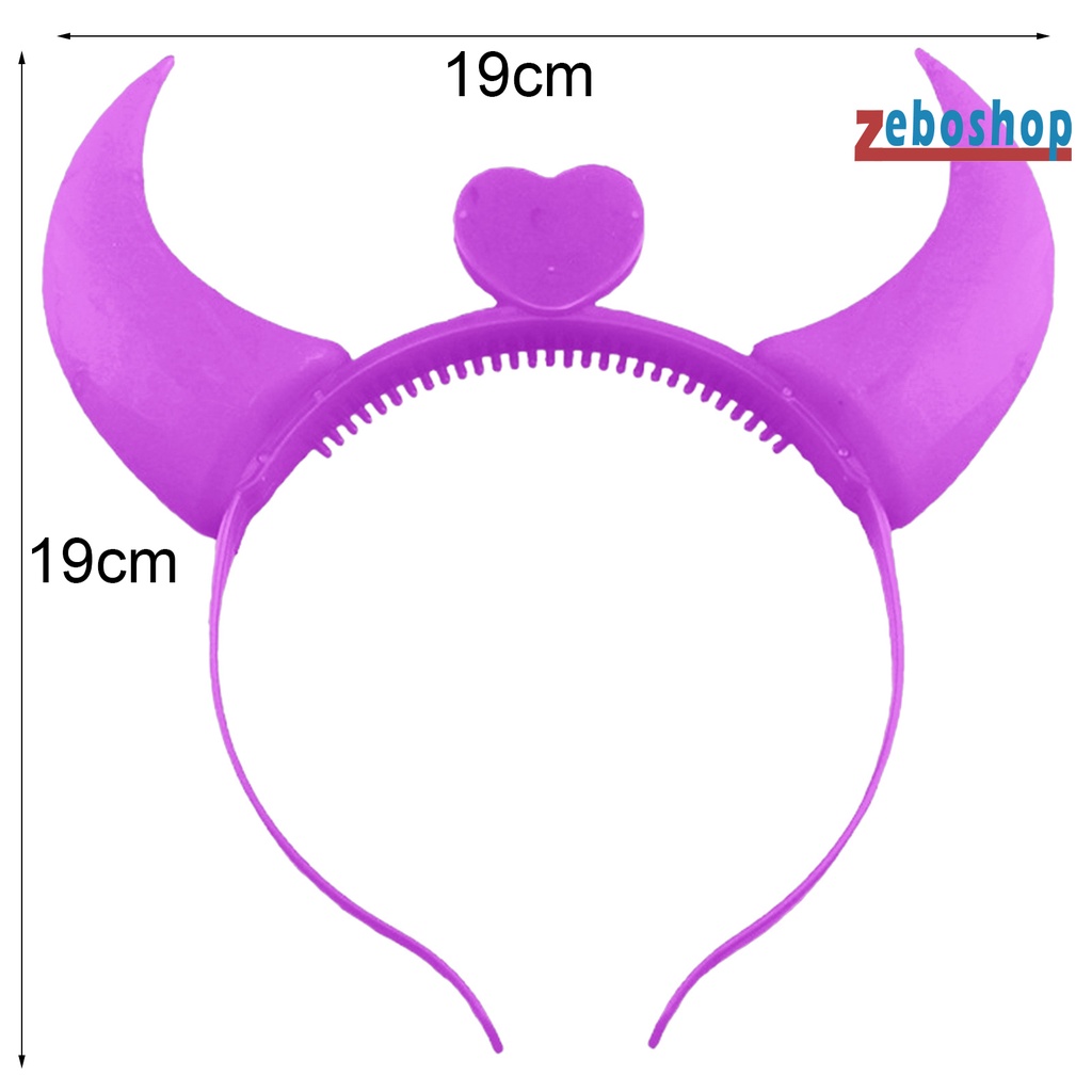 Cài Tóc Hình Sừng Bằng Nhựa Phát Quang Hóa Trang Cho Người Lớn Và Trẻ Em
