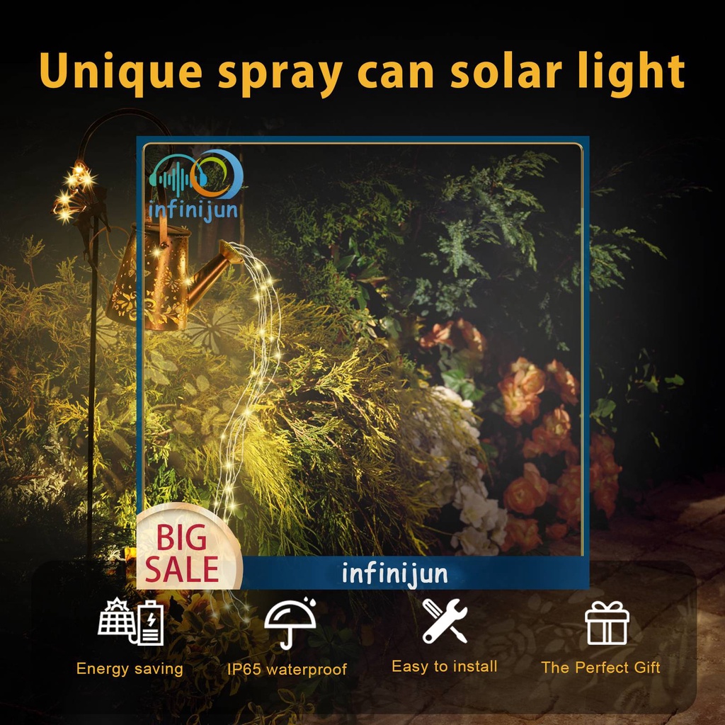 Đèn LED Trang Trí Sân Vườn Hình Ấm Đun Nước Chạy Năng Lượng Mặt Trời