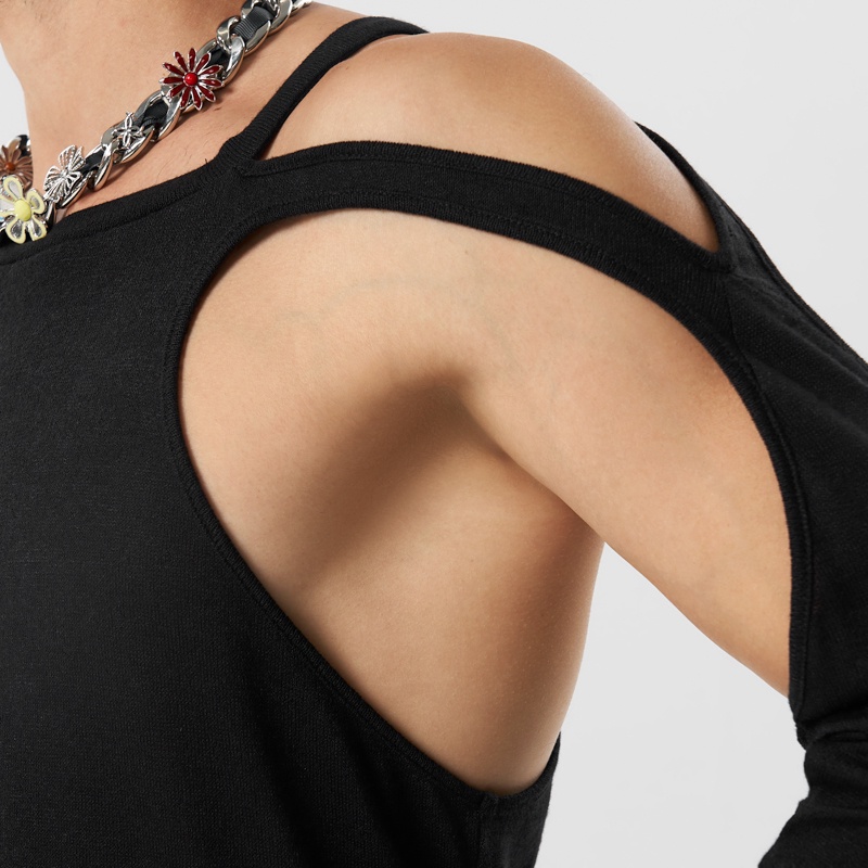 INCERUN Áo Thun Tay Dài Hở Vai Quyến Rũ Thời Trang Cho Nam