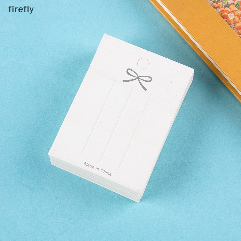 Set 50 Thẻ Giấy Màu Trắng Làm Kẹp Tóc Trang Sức Thủ Công DIY