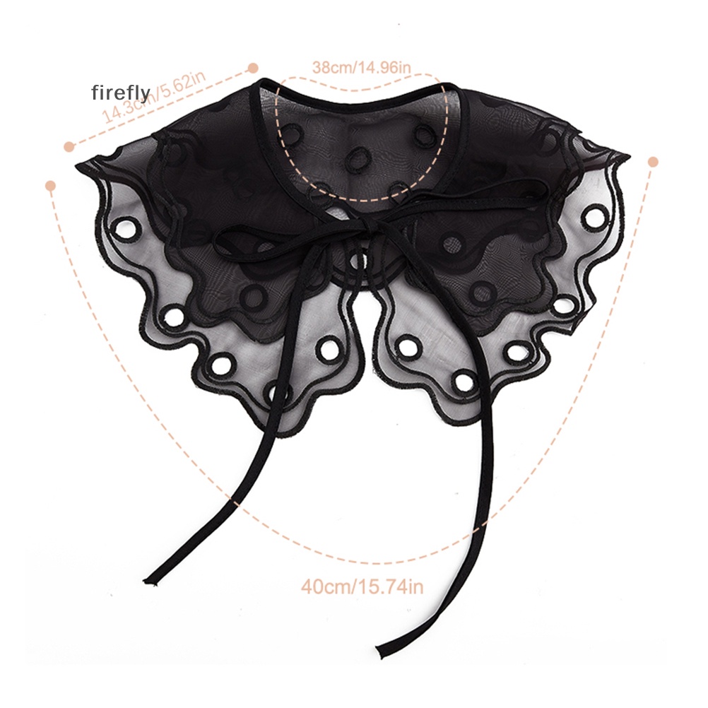 [firefly] Cổ Áo Búp Bê Vải Ren Giả Đeo Vai Có Thể Tháo Rời Cho Nữ