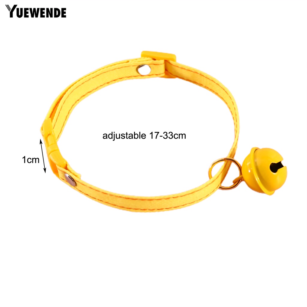 Vòng Cổ Denim Màu Trơn Trang Trí Chuông Cho Thú Cưng