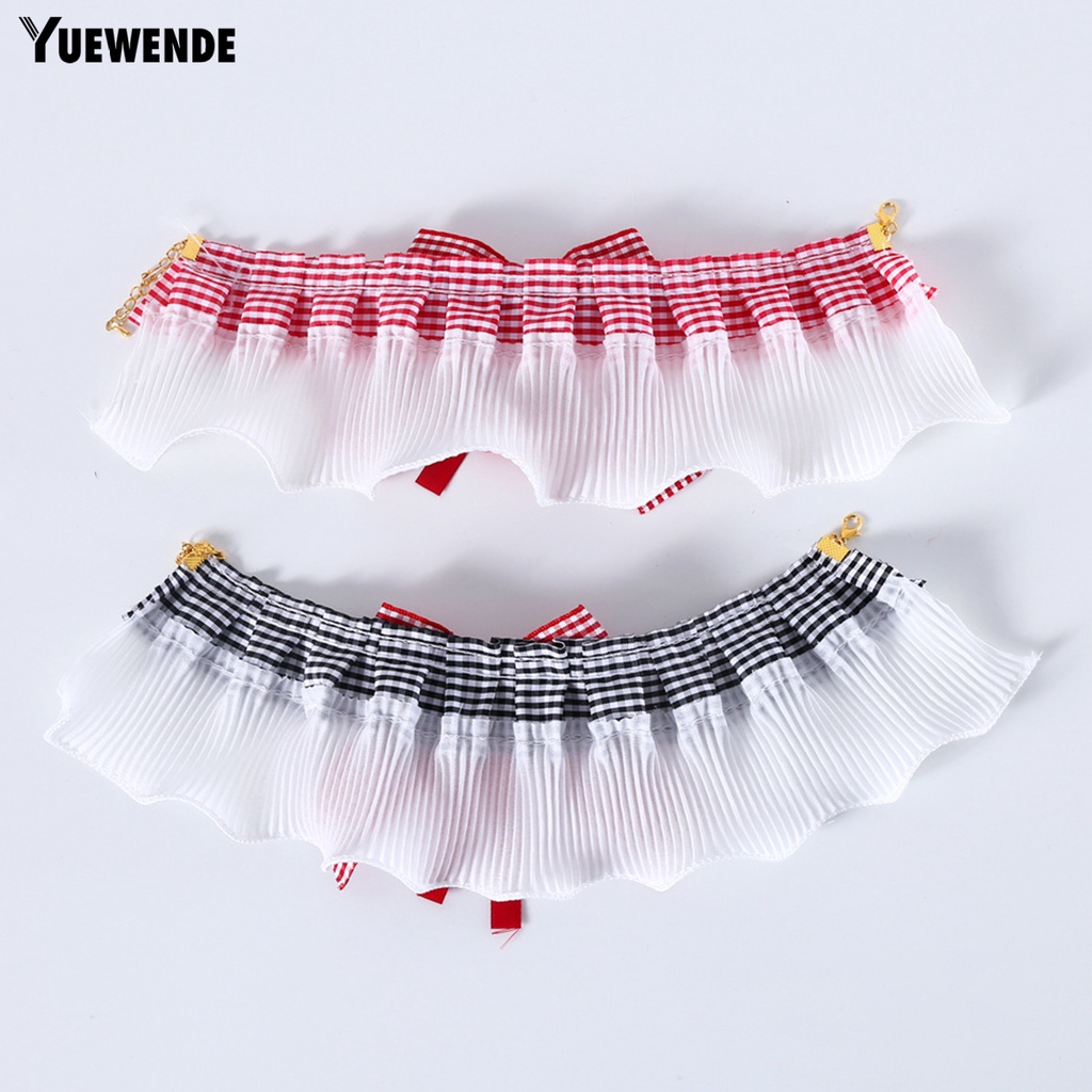 Vòng Đeo Cổ YQ.E Viền Ren Thắt Nơ Xinh Xắn Cho Thú Cưng