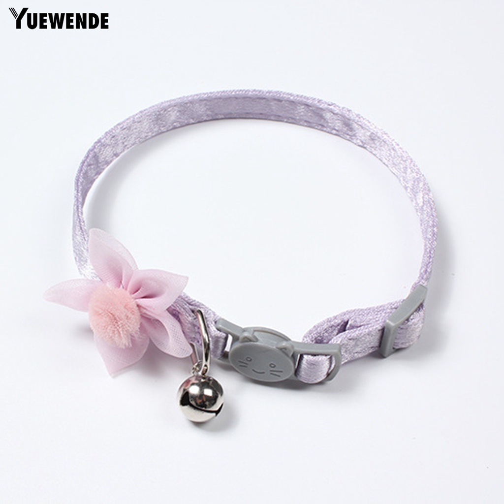 Vòng Cổ Thú Cưng Co Giãn Thoáng Khí Gắn Chuông Phản Quang