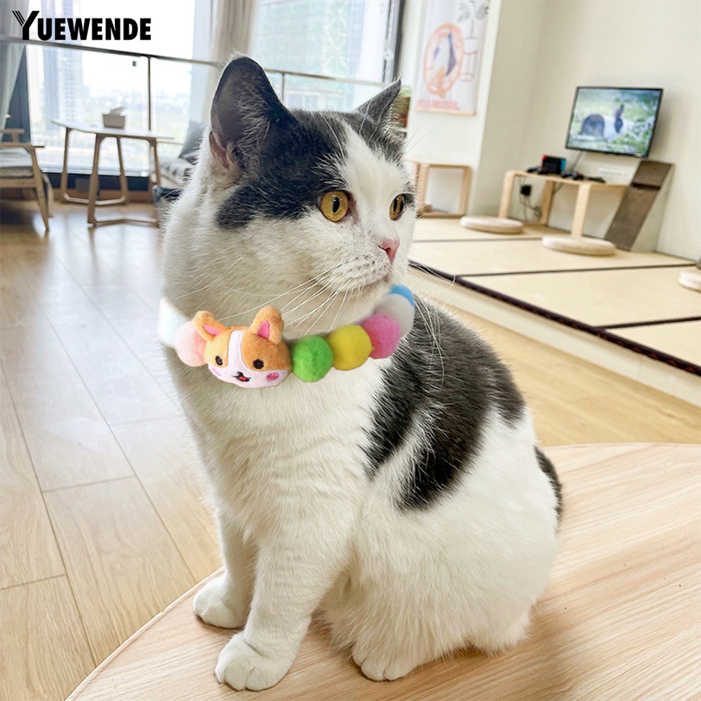 Vòng Cổ Đính Banh Lông Mềm Dễ Thương Cho Thú Cưng