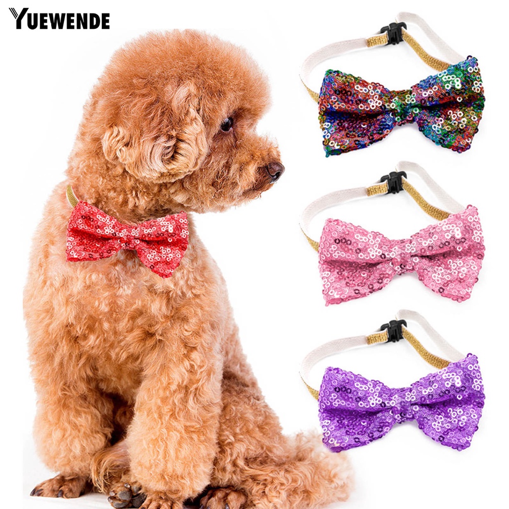 Vòng Cổ HìNh Nơ ĐíNh Kim Sa Có Thể ĐiềU ChỉNh Cho Thú Cưng