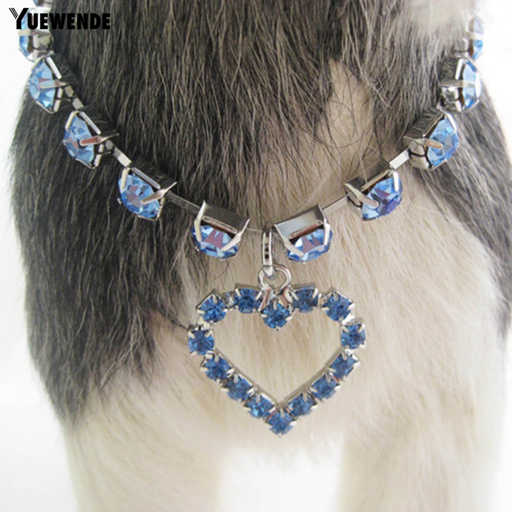 Vòng cổ Mặt Trái Tim Đính Đá Cho Thú Cưng