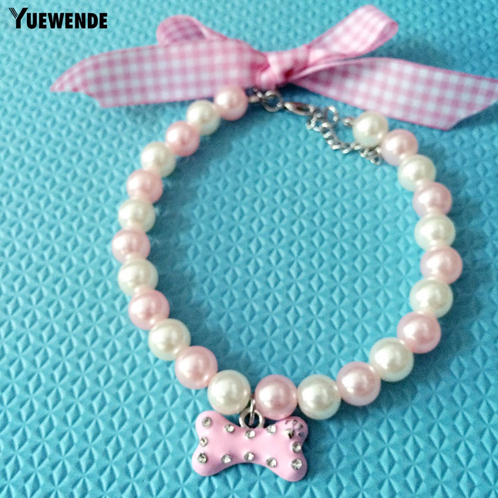 Vòng Cổ Ngọc Trai Giả Thời Trang Chống Dao Động Cho Thú Cưng YQ.E