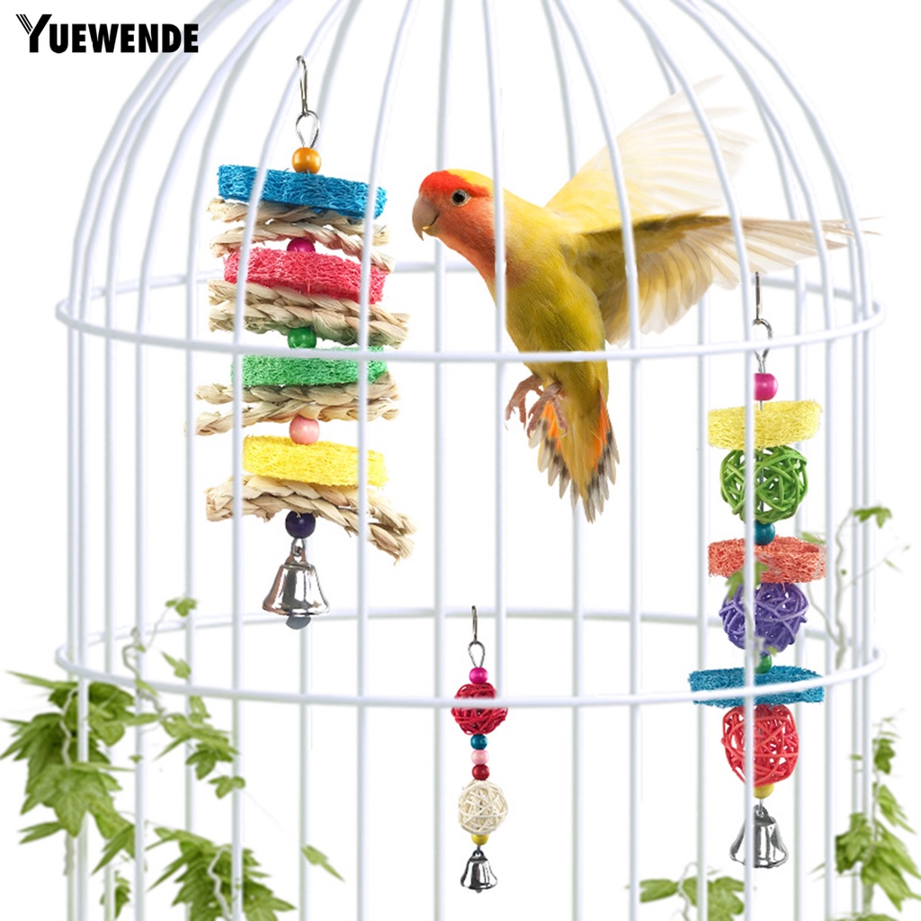 Đồ Chơi Gặm Nhấm Bằng Tay Khối Lượng Nhẹ Chống Cắn Dễ Lắp Đặt Làm Sạch Răng Cho Chim Vẹt