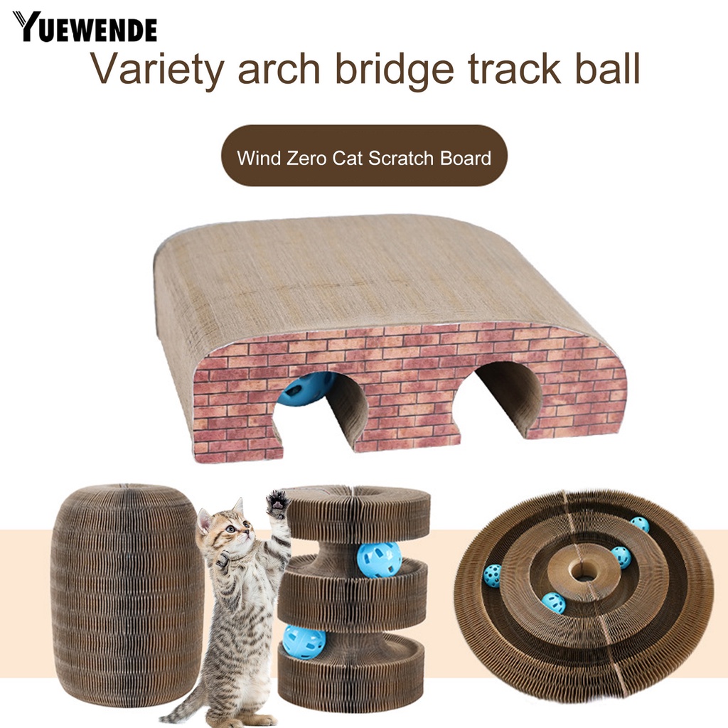 Yq.e Đồ Chơi Bóng Lăn Bằng Giấy Mã Não Chống Mài Mòn Có Thể Thay Đổi Hình Dạng Thuận Tiện Cho Mèo