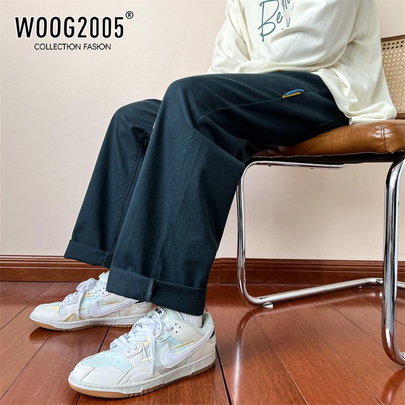 Quần Dài Ống Đứng Phong Cách Retro Đường Phố Mỹ Thời Trang Mùa Hè Cho Nam