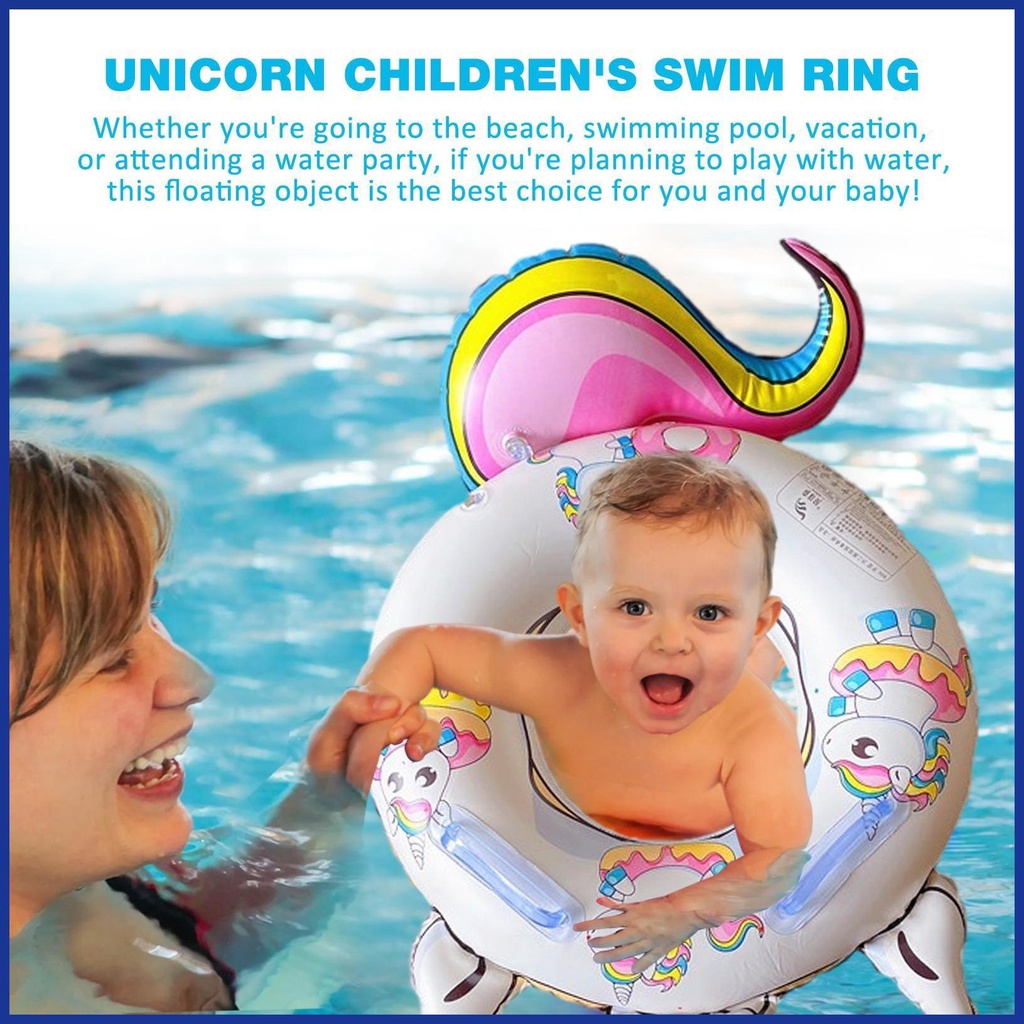 Phao Bơi Bơm Hơi Dày Dặn Hình Động Vật Hoạt Hình Dễ Thương Có Tay Cầm An Toàn Tiện Dụng