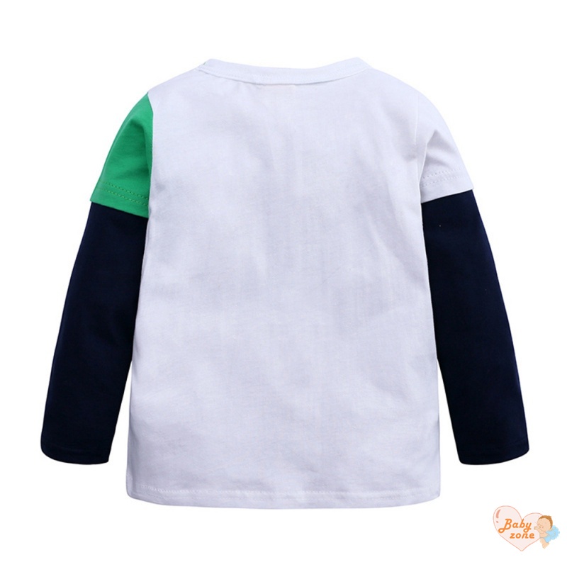 Áo Thun Tay Dài In Hoạt Hình Khủng Long Thời Trang Xuân Thu Cho Bé Trai Cỡ 140