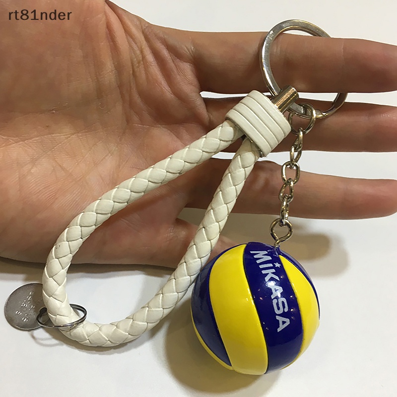 Rt 1 Móc Khóa Bóng Chuyền Mini Bằng Da Có Dây Buộc Túi Đồ Chơi Xe Hơi n