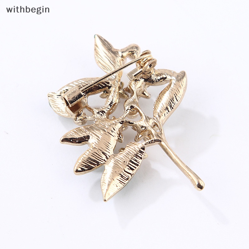 Ghim Cài Áo Hình Hoa Lá Đính Ngọc Trai Giả Thời Trang Chất Lượng Cao Cho Nữ