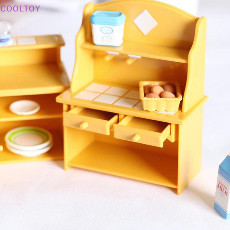 Đồ Nội Thất Nhà Bếp Bằng Nhựa Trang Trí Nhà Búp Bê Tỉ Lệ 1 / 12