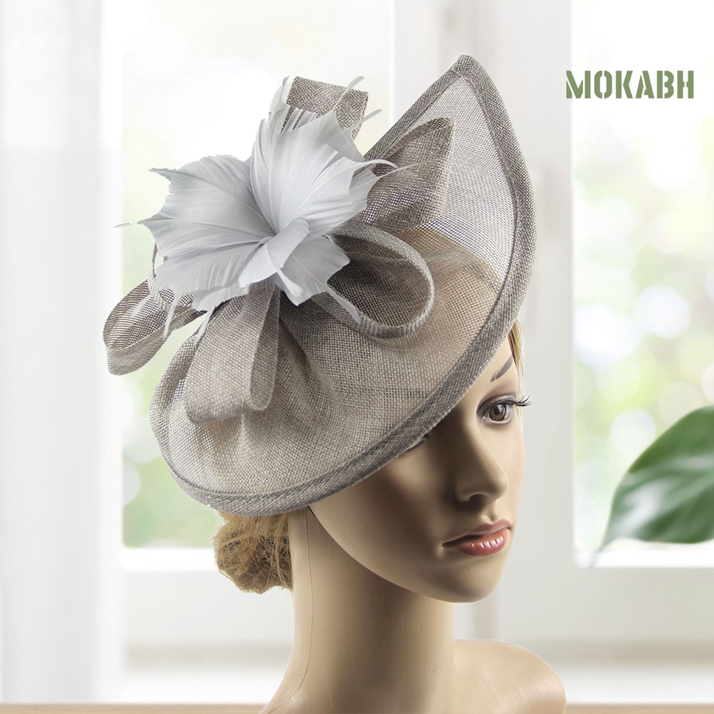 Mũ Lưới Đính Hoa Và Lông Vũ Đa Năng Phong Cách Vintage Dành Cho Tiệc Cocktail