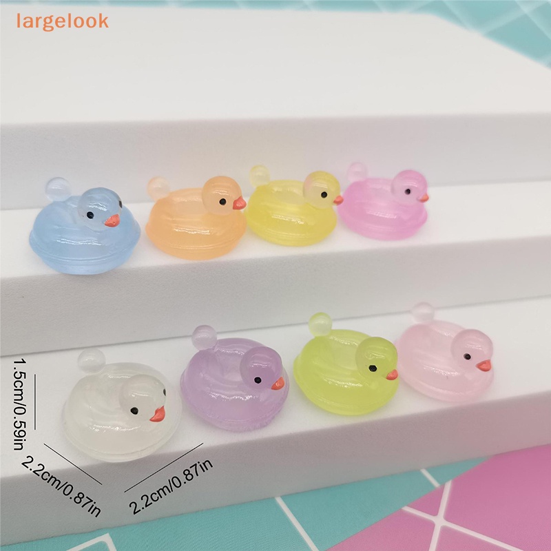 Bộ 5 Đồ trang trí Chú Vịt Bơi Lội Màu Dạ Quang Dễ Thương Trang Trí Xe Hơi