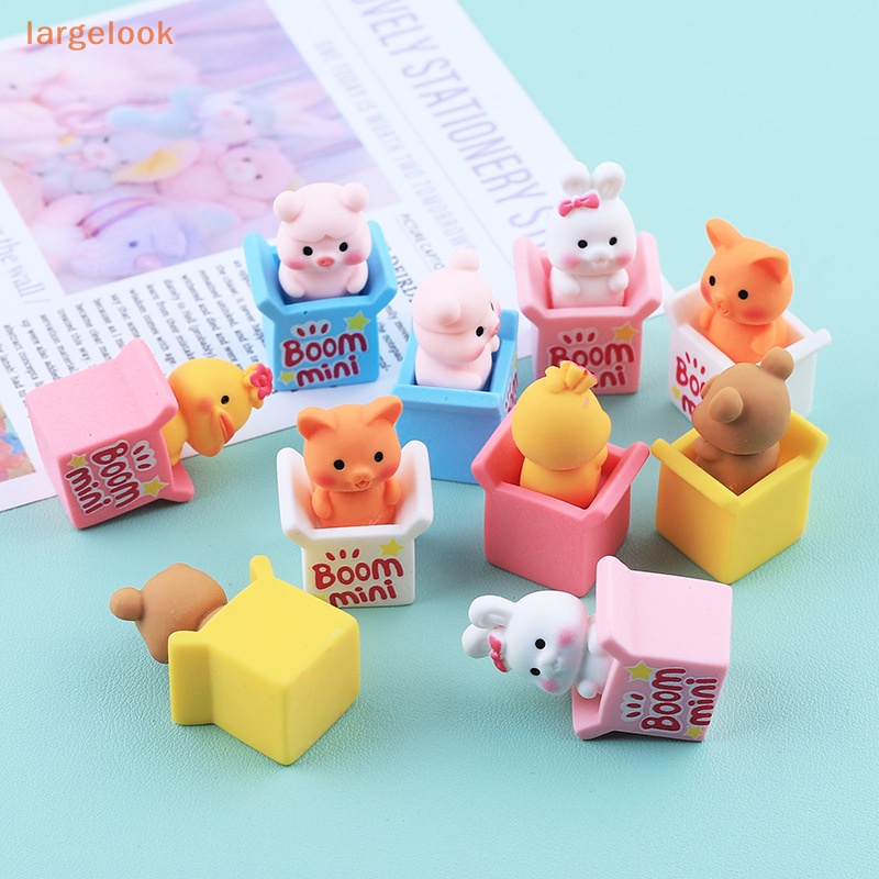 [Lớnlook] Hộp Đựng Kẹp Tóc / Trang Sức Điện Thoại Đồ Chơi Ba Chiều Hình Động Vật Hoạt Hình Mini DIY