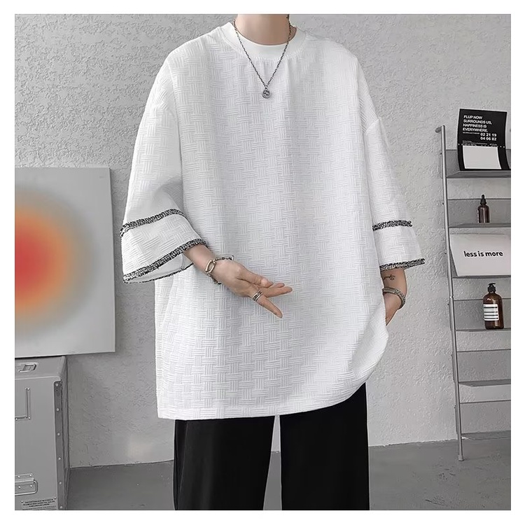 Áo Thun Tay Ngắn Chất Liệu Lụa Lạnh Thời Trang Mùa Hè Cho Nam