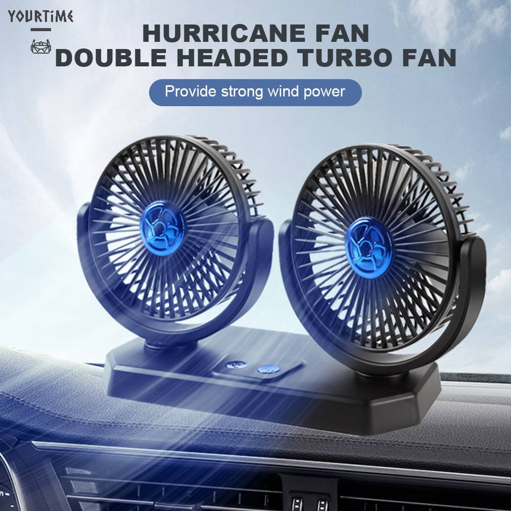 Quạt Thông Gió Tự Động Hai Đầu 3 Bánh Răng 12 / 24V Dành Cho Gia Đình