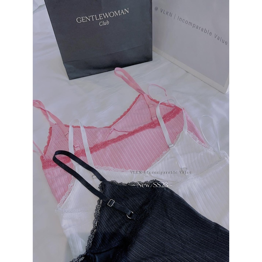 Áo hai dây viền ren va.len