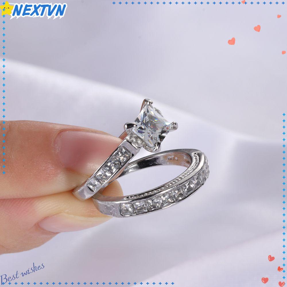 Bộ Nhẫn Cổ Điển 2 Trong 1 Cho Nữ|Trang Sức Đám Cưới