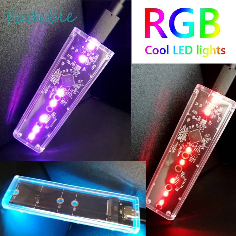 Ổ Đĩa Cứng M.2 Trong Suốt Cổng USB C 3.1 10Gbps Cho Laptop