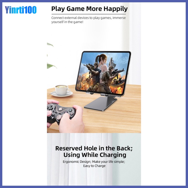 Giá Đỡ Điện Thoại / Máy Tính Bảng Bằng Hợp Kim Nhôm Có Thể Gấp Gọn Tiện Dụng