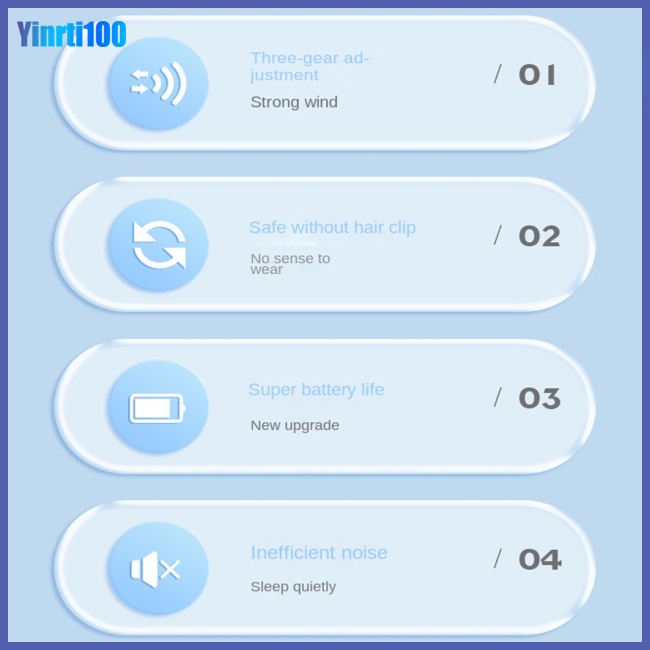 Quạt Làm Mát Không Cánh 4000mah Yinrti A339 3 Tốc Độ Có Thể Sạc Lại Bằng Cổng Usb