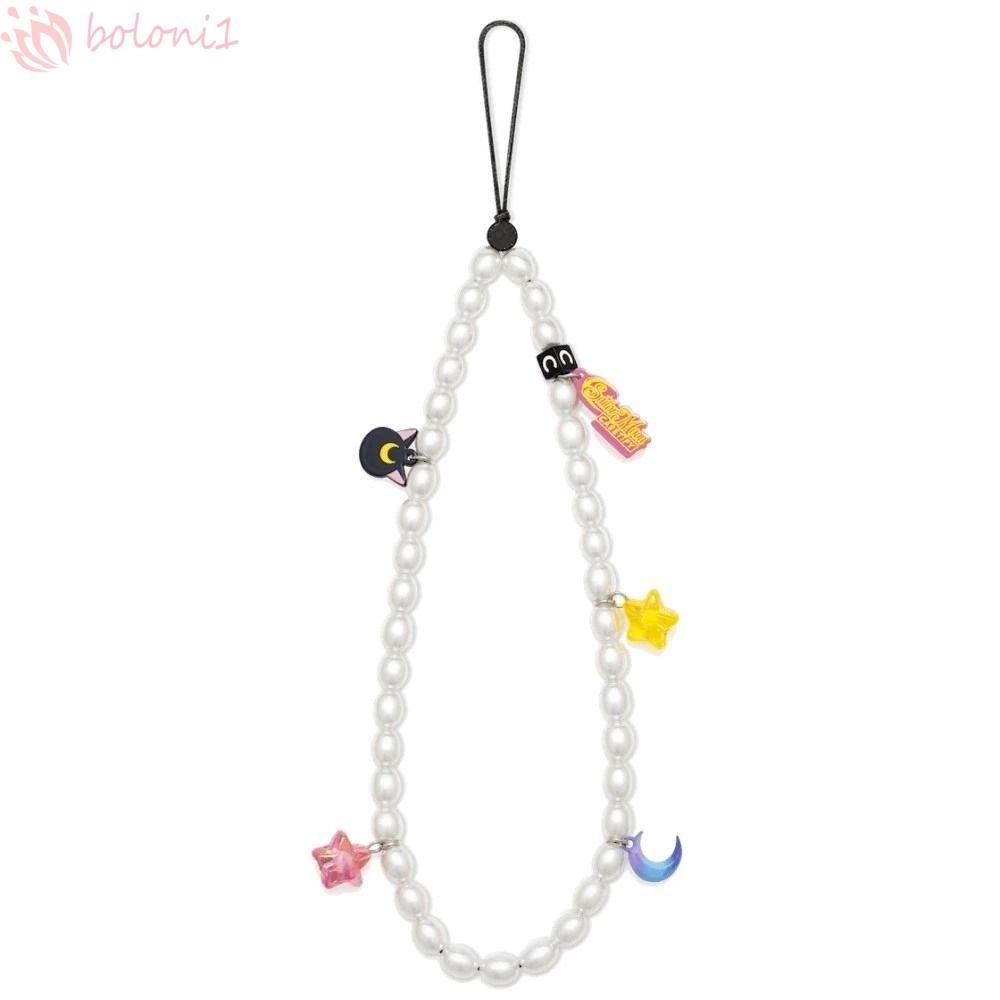 [COD] Dây Chuỗi Điện Thoại Xỏ Hạt Acrylic Hoạt Hình Thủy Thủ Mặt Trăng Chống Thất Lạc Làm Quà Tặ