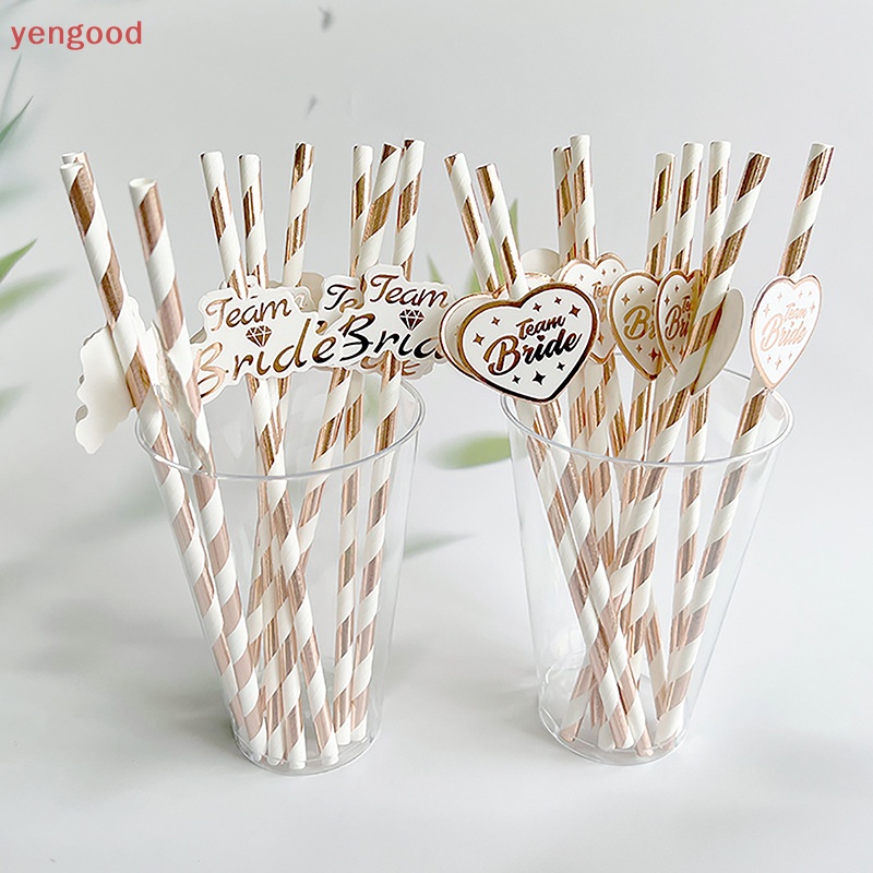 Set 10 Ống Hút Giấy Dùng Cho Tiệc Cưới