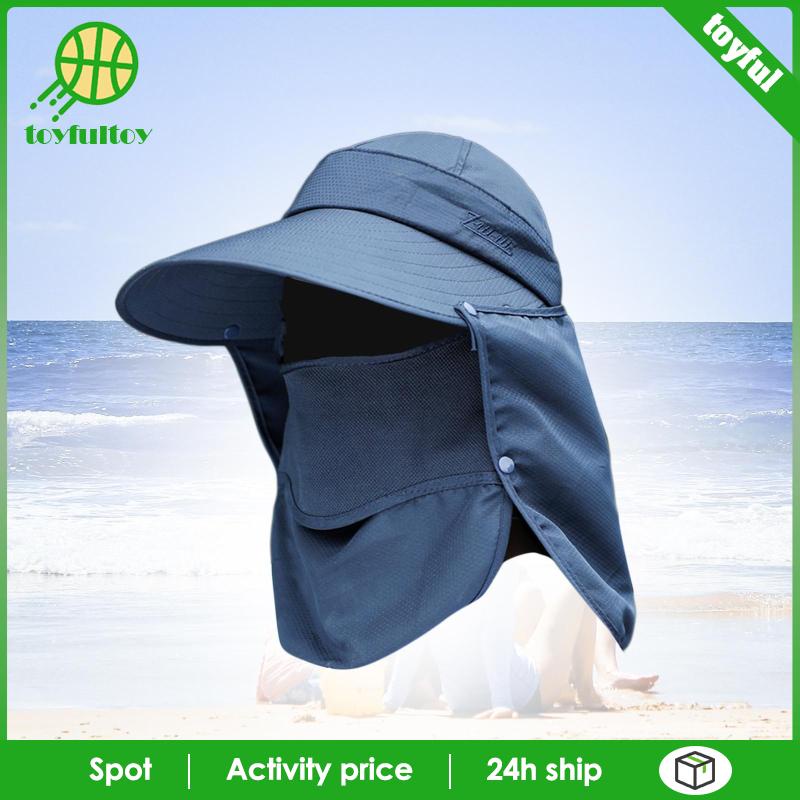 Tấm Che Mặt Chống Nắng Có Nắp Đậy Cổ Tháo Rời Được Dành Cho Nam Nữ Đi Biển