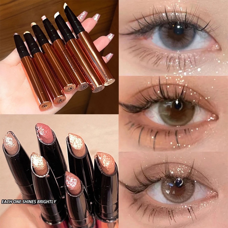 Phấn Mắt Dạng Thỏi Lấp Lánh Không Thấm Nước Trang Điểm Chuyên Nghiệp 6 Màu Tùy Chọn