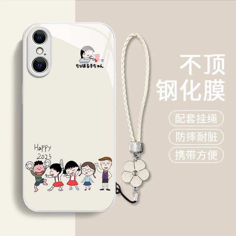 Ốp Điện Thoại Mặt Kính Hình Quả Cherry Cho Iphone14 13 12 11 13promax 7 8 Plus