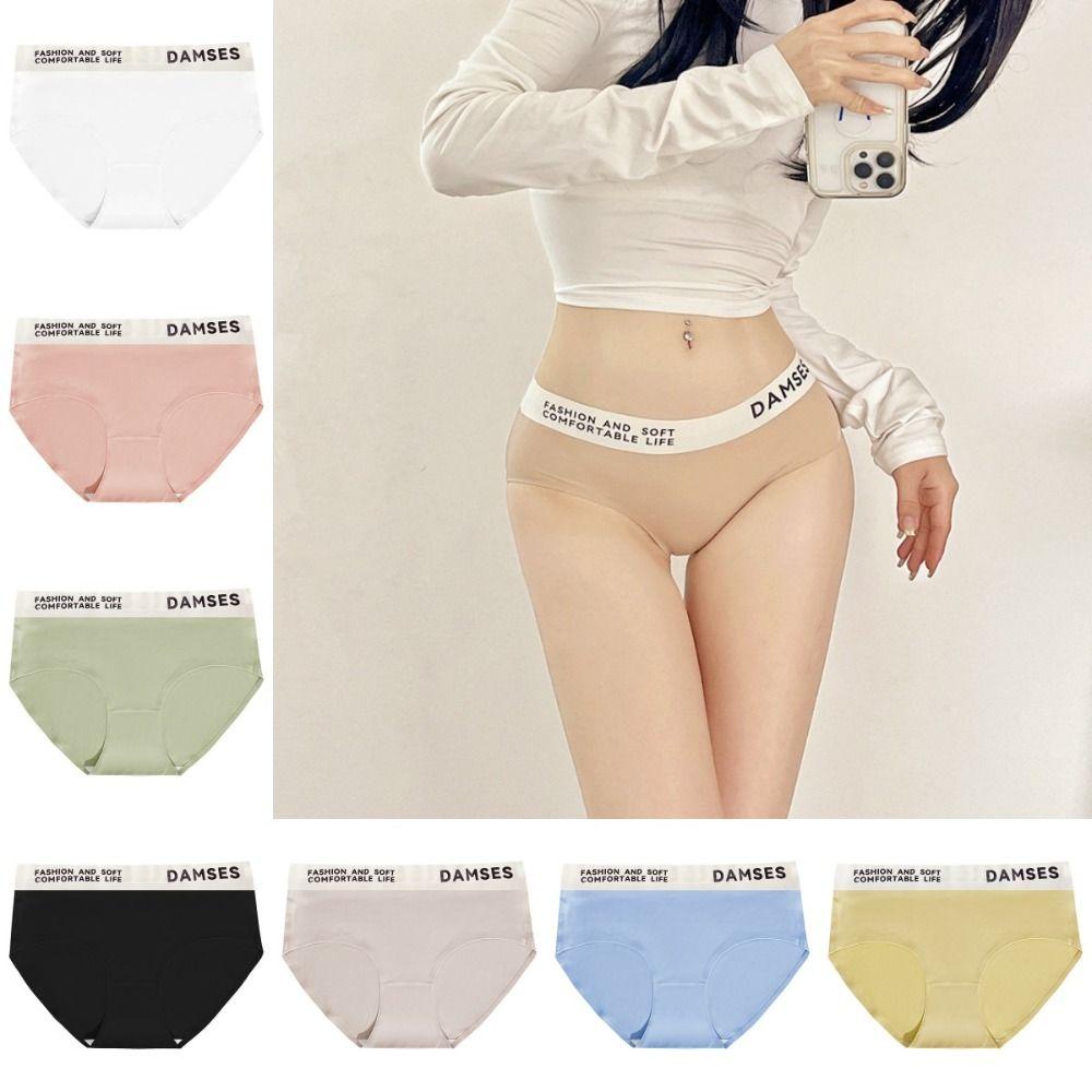 MOCHO Quần Lót Cotton Lụa Lạnh Không Đường May Lưng Vừa Thoáng Khí Cho Nữ