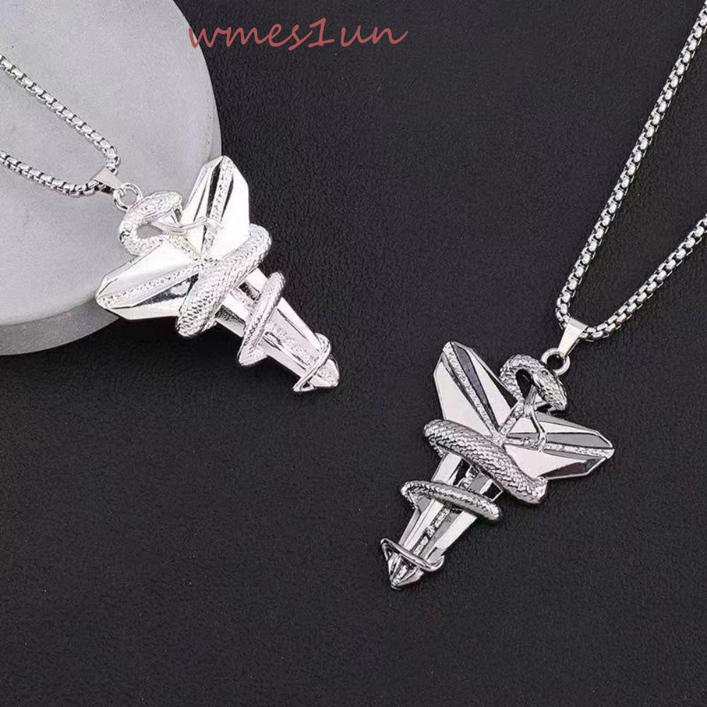 Vòng Cổ Choker Bằng Hợp Kim Hình Quạt Bóng Rổ WMES15H Phong Cách Punk Hip Hop Đường Phố Cá Tính