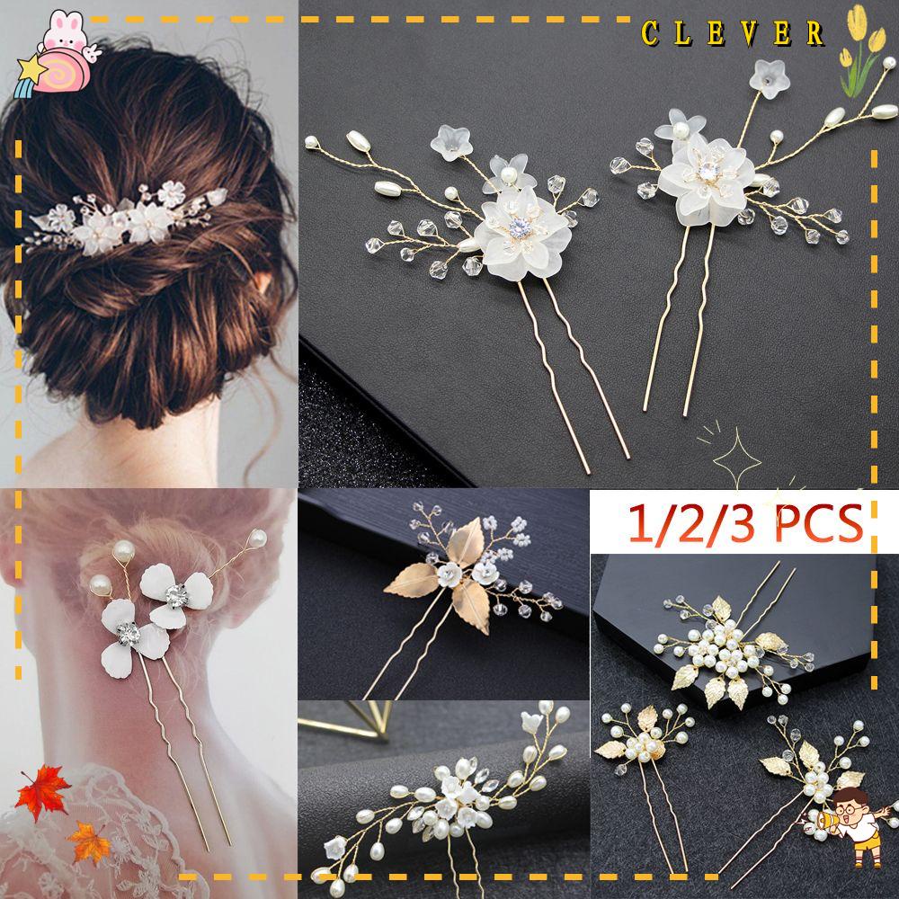 Set 1 / 2 / 3 Kẹp Tóc Thời Trang Cho Nữ|Phụ Kiện Cài Tóc Cho Cô Dâu Ngày Cưới