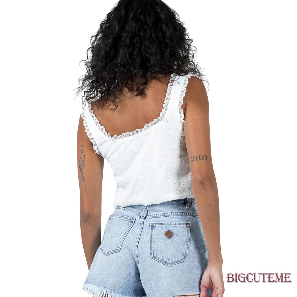 [] Áo Crop Top Không Tay Ôm Dáng Buộc Dây Phía Trước Màu Trơn Mùa Hè Cho Nữ