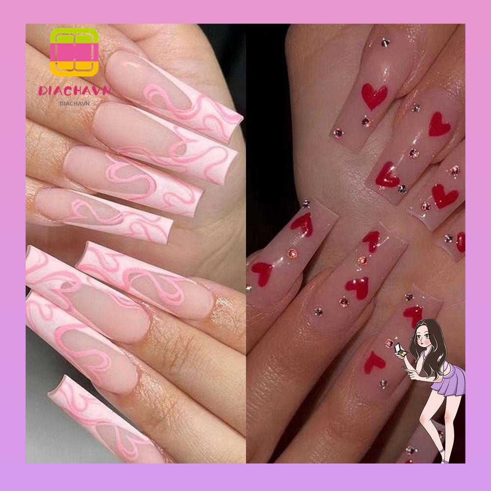 Set 24 Móng Tay Giả Có Thể Tháo Rời Ốp|Phụ Kiện Múa Ba Lê Chuyên Dụng Chất Lượng