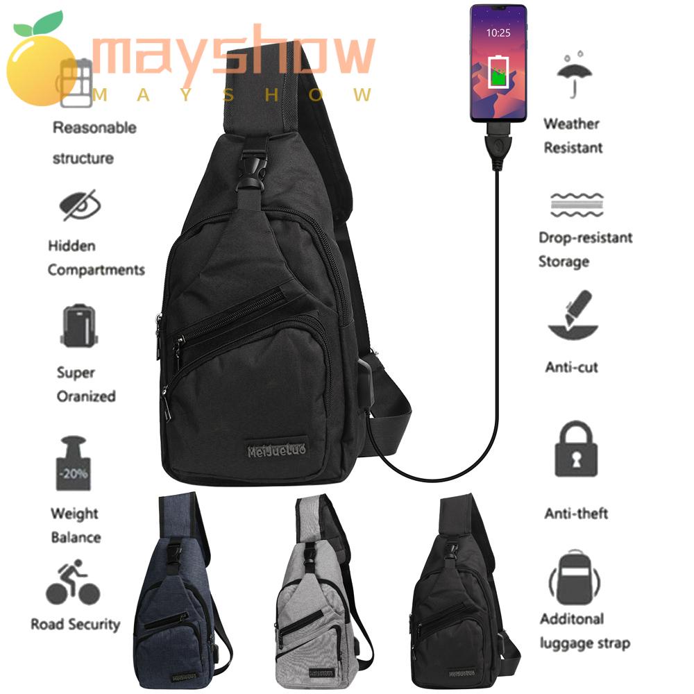 Túi Đeo Chéo Có Cổng Sạc USB Hợp Thời Trang