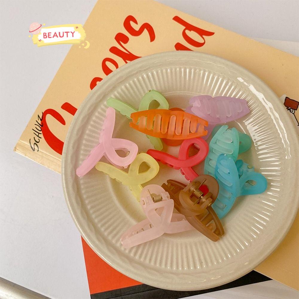 Set 10 Kẹp Tóc Mini Bằng Nhựa Màu Sắc Dễ Thương Cho Nữ