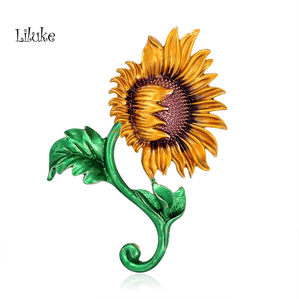 Trâm Cài Áo Hình Hoa Hướng Dương Đính Đá Thời Trang