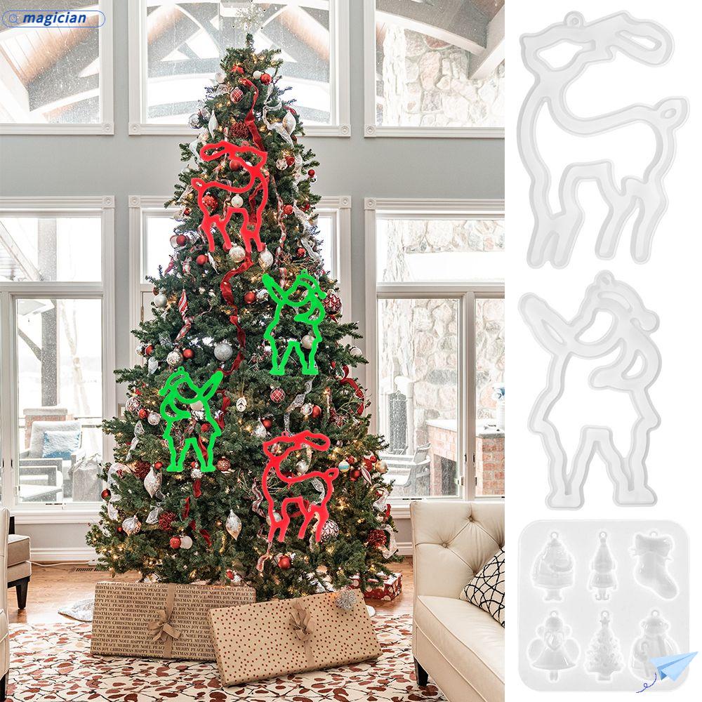 Khuôn Silicone Làm Mặt Dây Chuyền Trang Trí Giáng Sinh