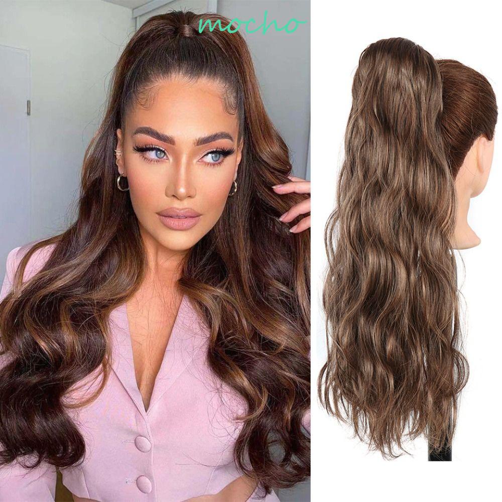 Dây Buộc Tóc Bằng Sợi Tổng Hợp Màu Nâu Đen Tự Nhiên